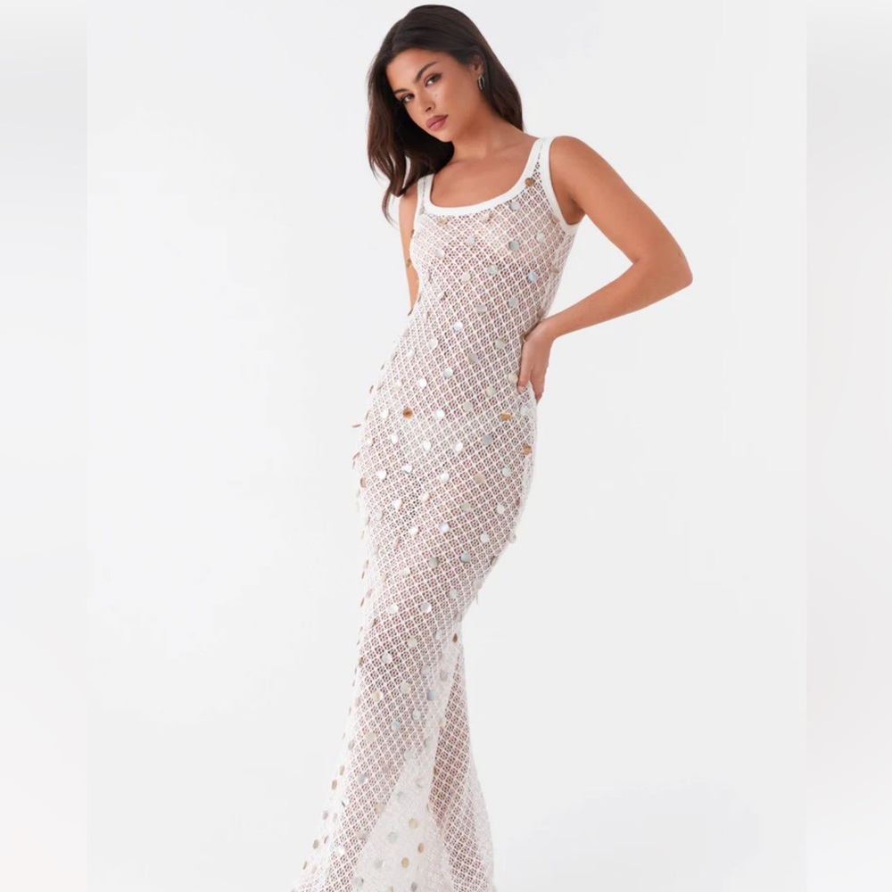 Penida shell knit maxi dress